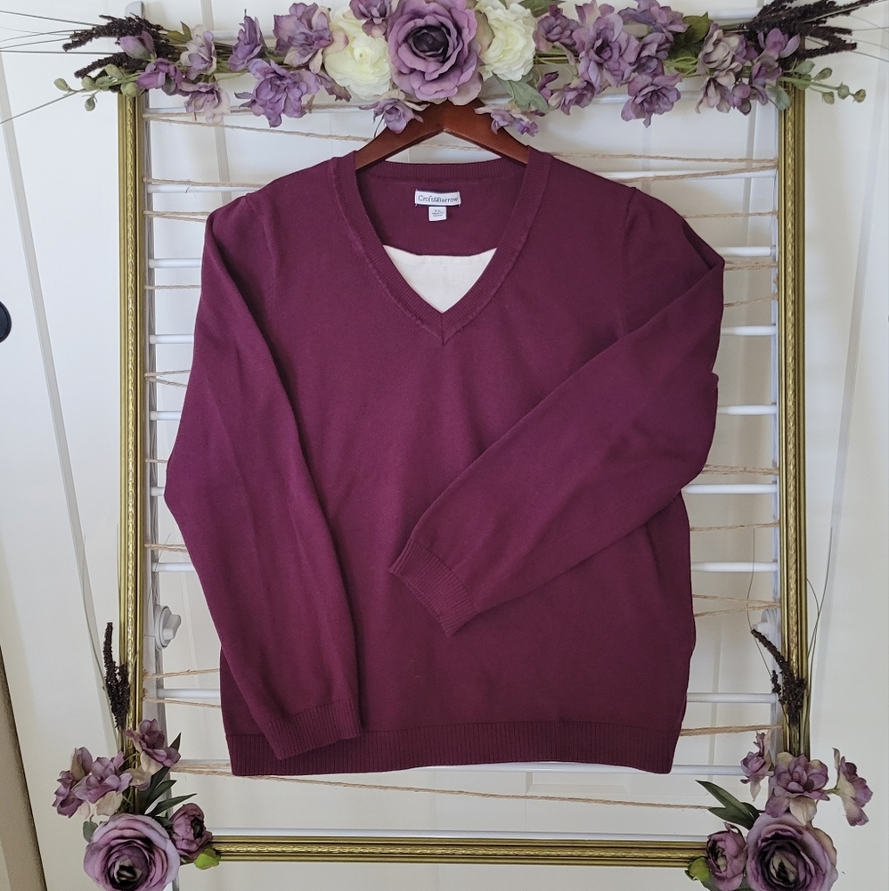 Burgundy Long Sleeve Sweater